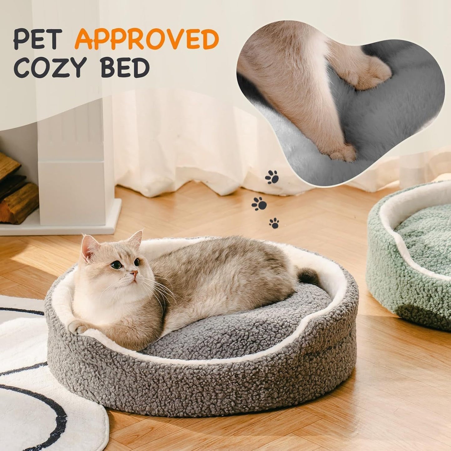 Mewoo Washable Pet Bed For Small Dogs & Cats