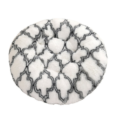 Round Pet Mat Dog Bed Plush Warm Sleep Dog Bed Cathouse Doghouse