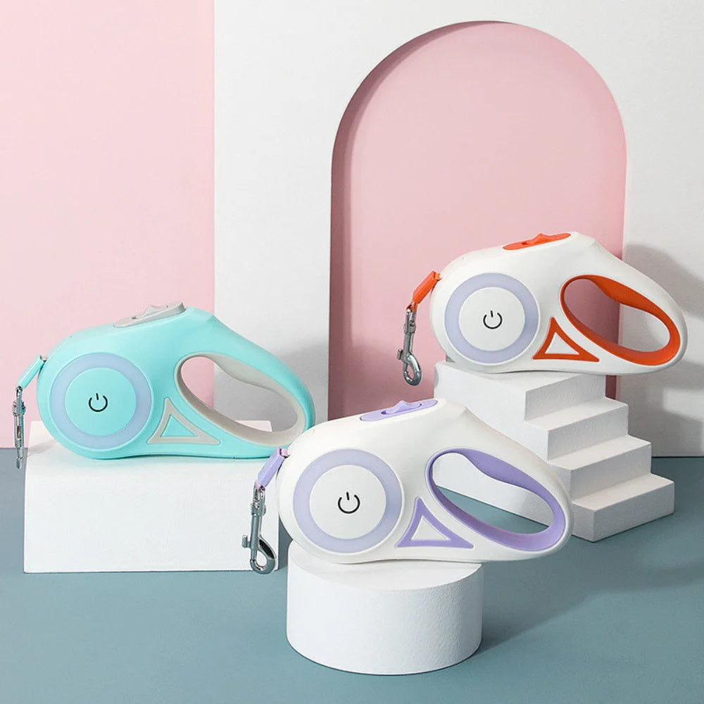 3 And 5M Dog Leash Light Retractable Pet Leads