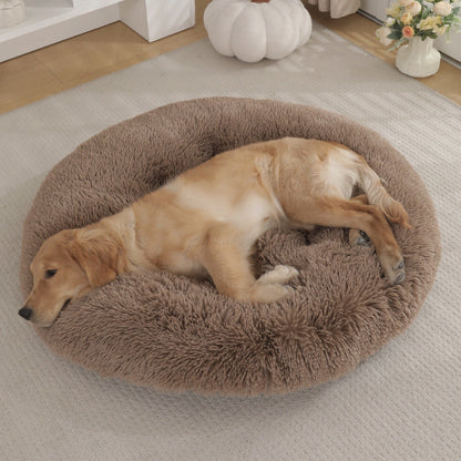 Round Pet Mat Dog Bed Plush Warm Sleep Dog Bed Cathouse Doghouse