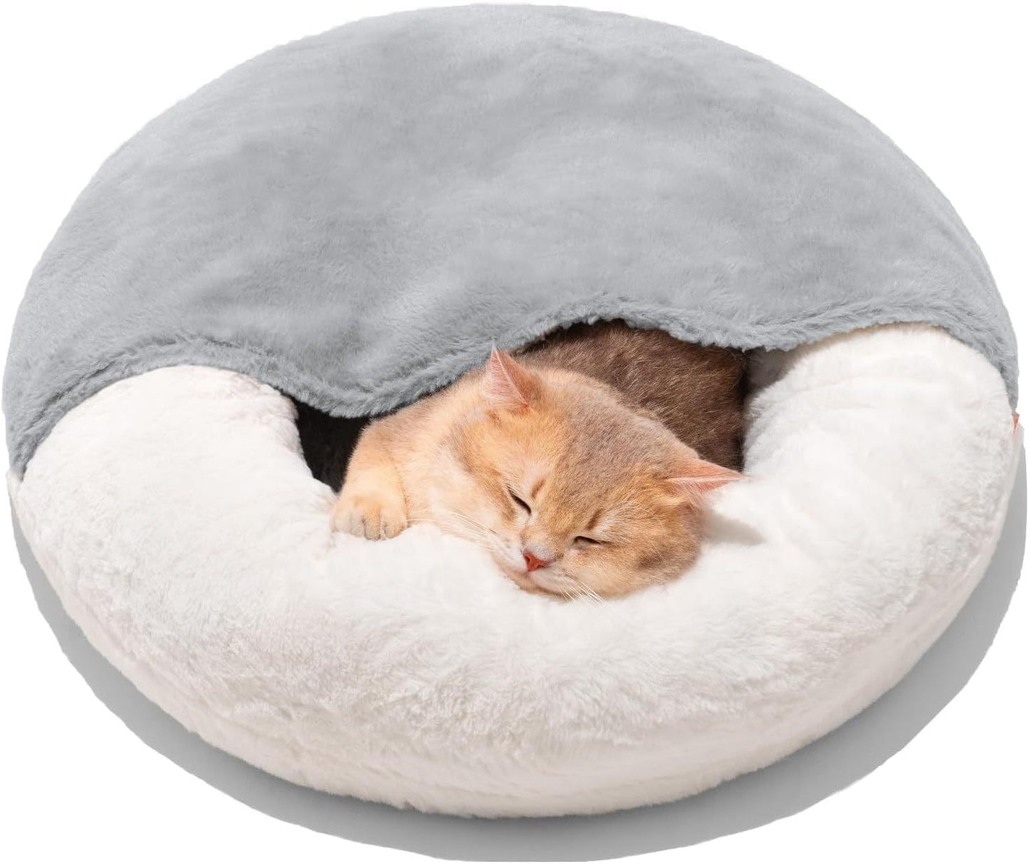 MEWOOFUN Enclosed Cat Bed Cave
